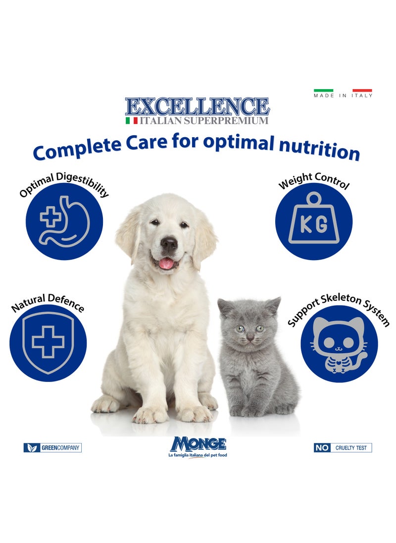 Special Dog Excellence by Monge | Puppy & Junior Dog Wet Food with Tuna | Super Premium Complementary Wet Puppy Food | Chunkies in Pouch - Pack of 24x100g