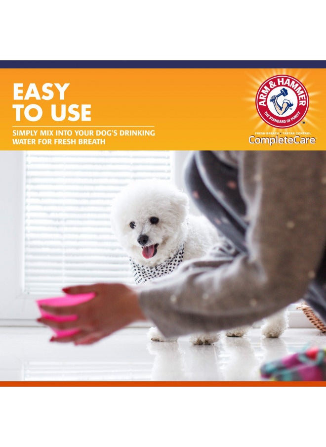 Arm & Hammer Complete Care Fresh Dental Water Additive for Dogs and Cats - Dog Water Additive, Dog Mouth Wash, Dog Dental Rinse, PetWater Additive, Cat Dental Care Bad Breath, Cat Supplies