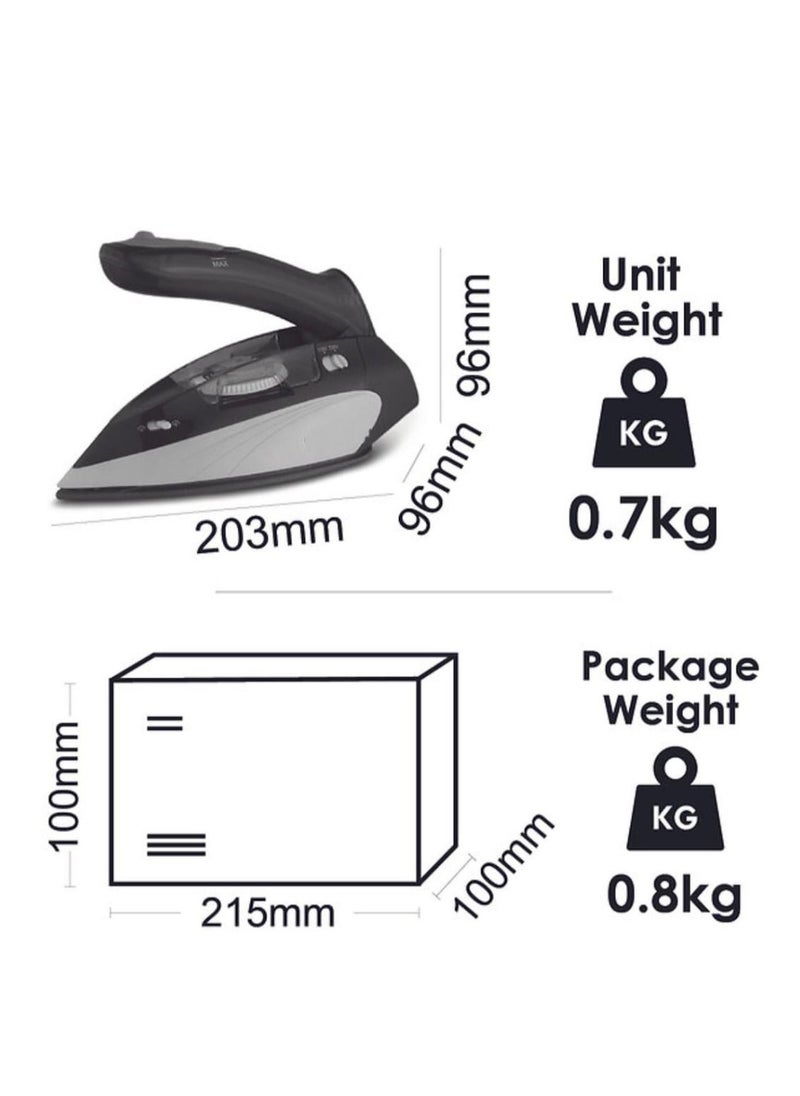 Travel Steam Iron 80ml, 1100W | Ceramic Coating Soleplate, Foldable Handle & Burst Steam | Compact Mini Iron for Clothes, Dual Voltage, Fast Heat-Up for Home & Travel