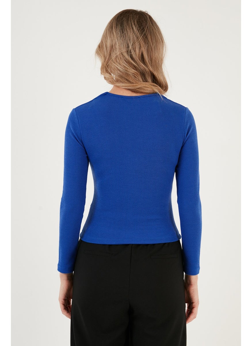 Slim Fit Collar Detailed Blouse Women's Blouse 5865583