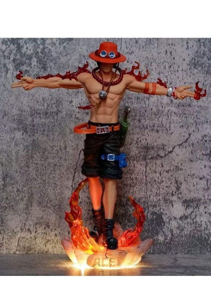 27.5*24.5*12.5CM One Piece Ace Will Glow