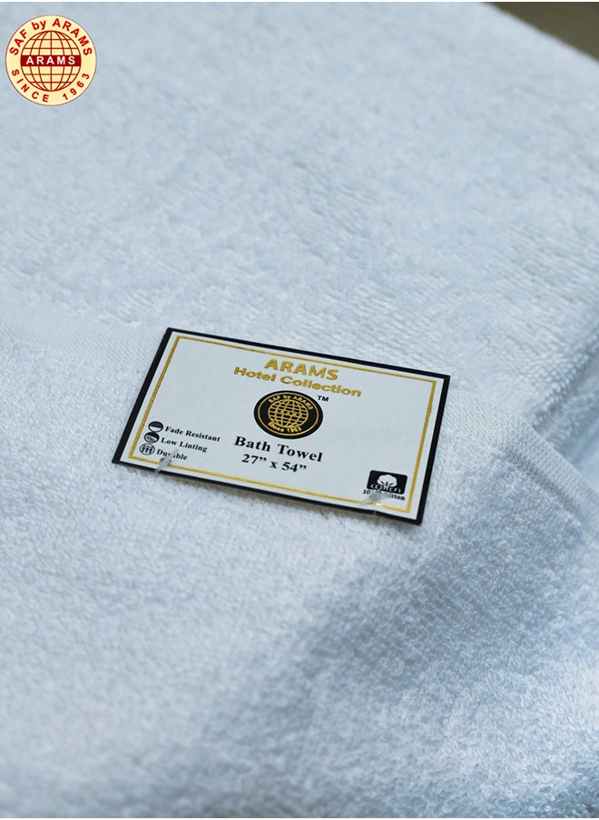 Premium 6-Piece White Bath Towel Set - 70x140 cm, 550 GSM, 100% Cotton, Hotel Quality