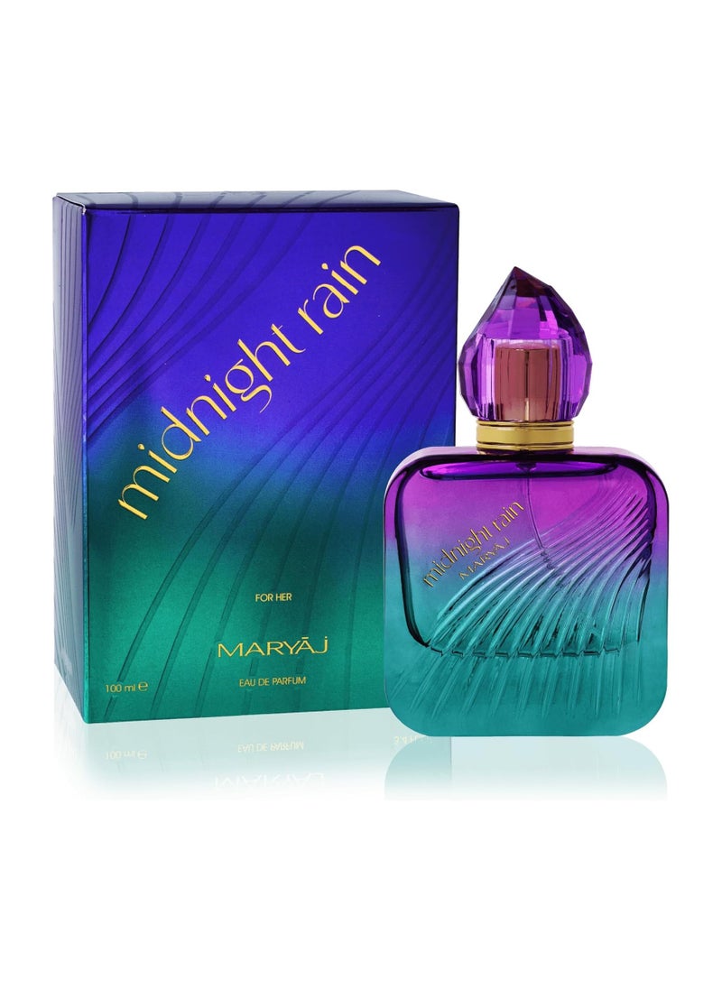 Midnight Rain EDP for Women - Floral Fruity Long-Lasting Scent, 100ml