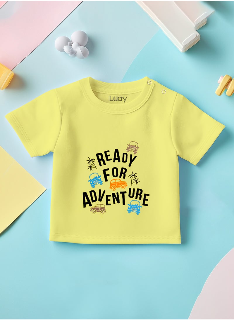 LUAY 100% Organic Cotton  T-Shirts for Boys & Girls Festive Short Sleeve Styles in Vibrant Colors and Patterns for Kids and Toddlers_Regular Fit