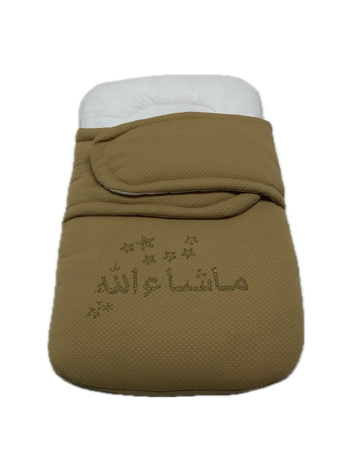 Baby sleeping Bag Velcro type attractive design-Beige Color from Sweet Baby.