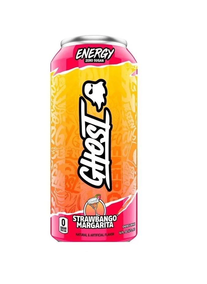 Ghost Energy Drink Strawbango Margarita Flavor 473ml Pack of 12