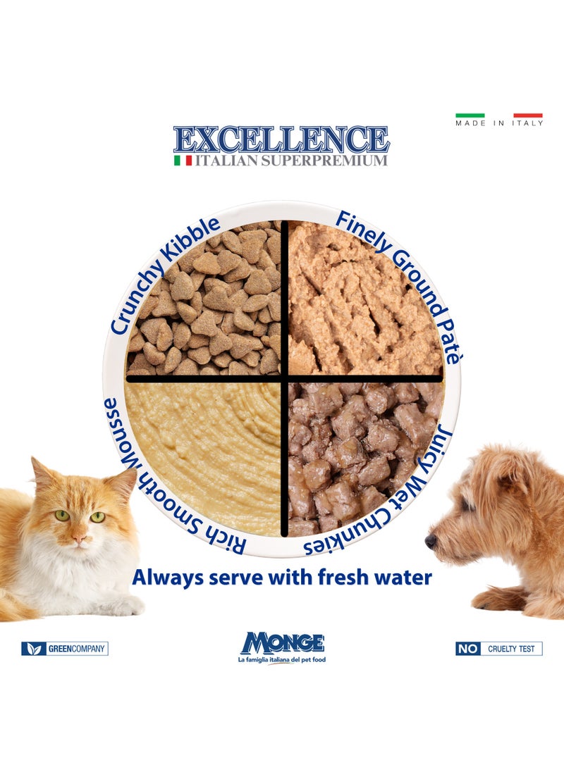 Special Dog Excellence by Monge | Puppy & Junior Dog Wet Food with Tuna | Super Premium Complementary Wet Puppy Food | Patè in Alutray - Pack of 24x150g