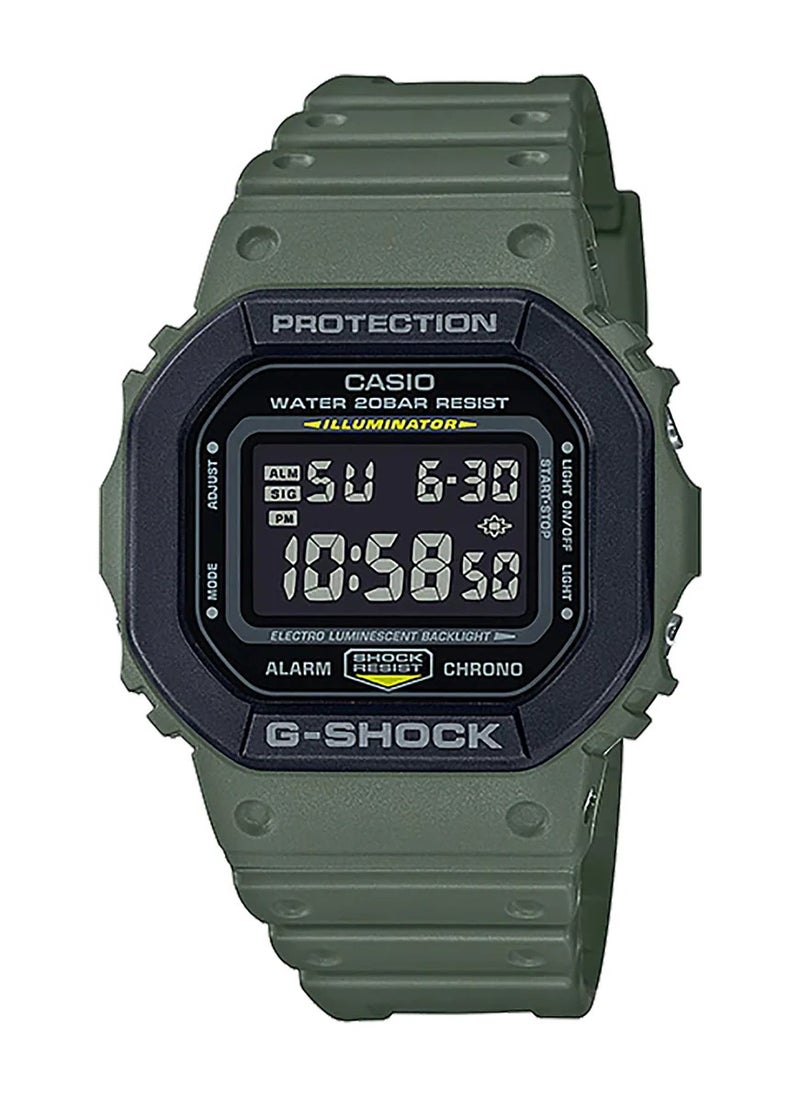 Casio G-Shock Quartz Watch for Men, Digital Dial Resin Band DW-5610SU-3DR