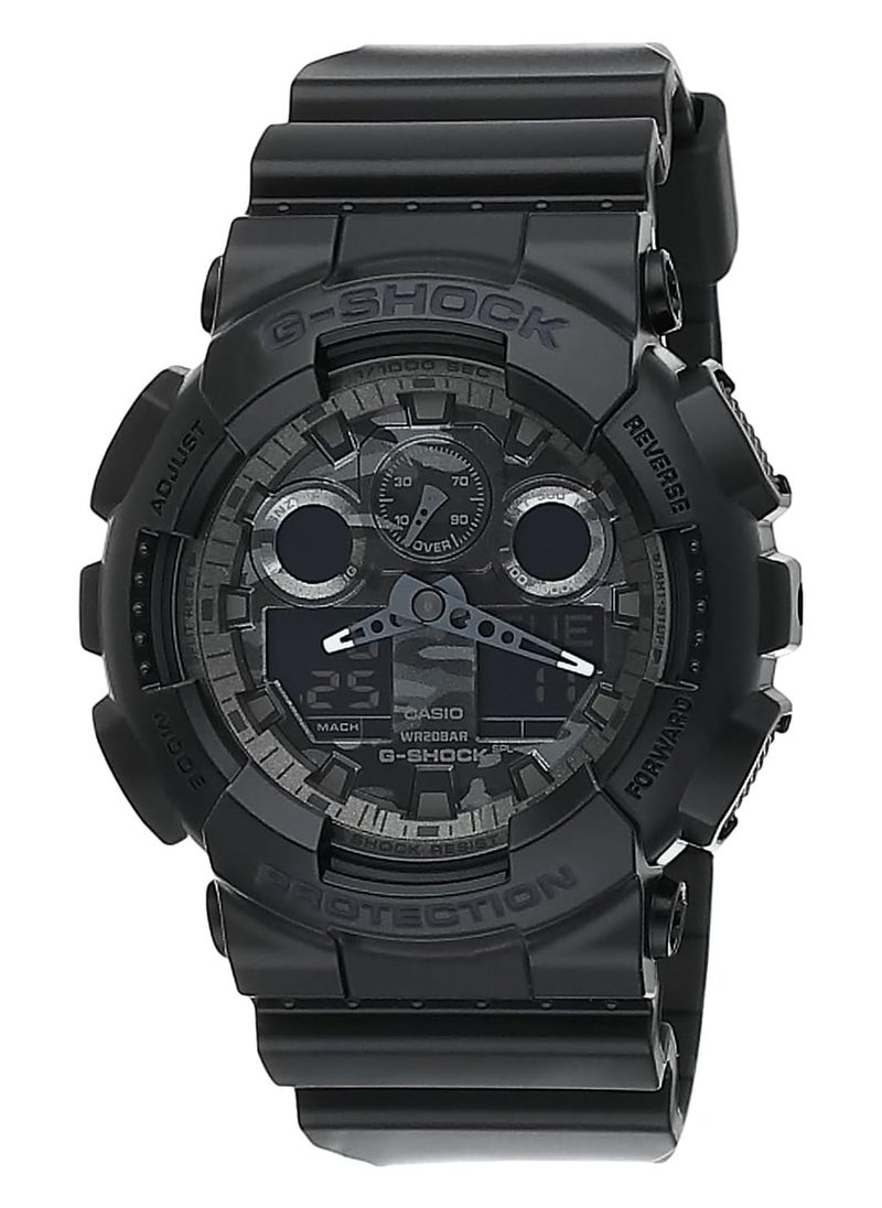 Casio G-Shock Watch - GM-100CF-1ADR Black Dial, Black Band