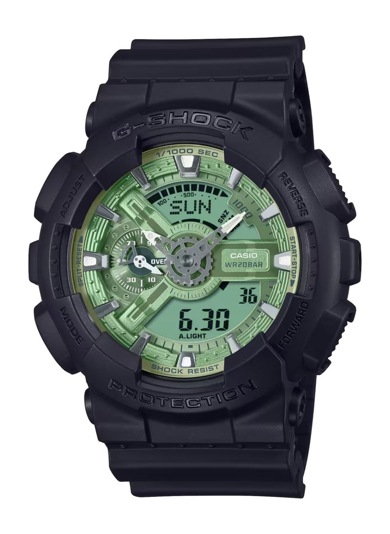 GA-110CD-1A3 Big G-SHOCK Watch Black with Sage Green Face