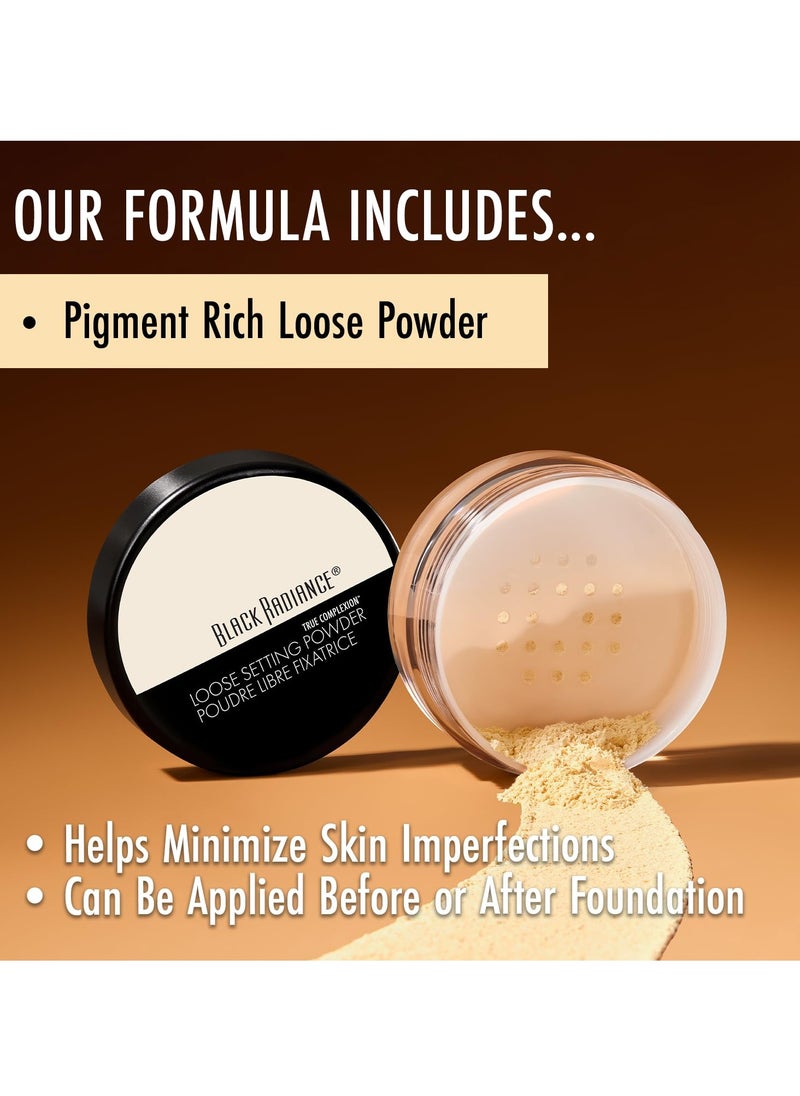 Black Radiance True Complexion Loose Setting Powder, Banana, 0.64 Ounce