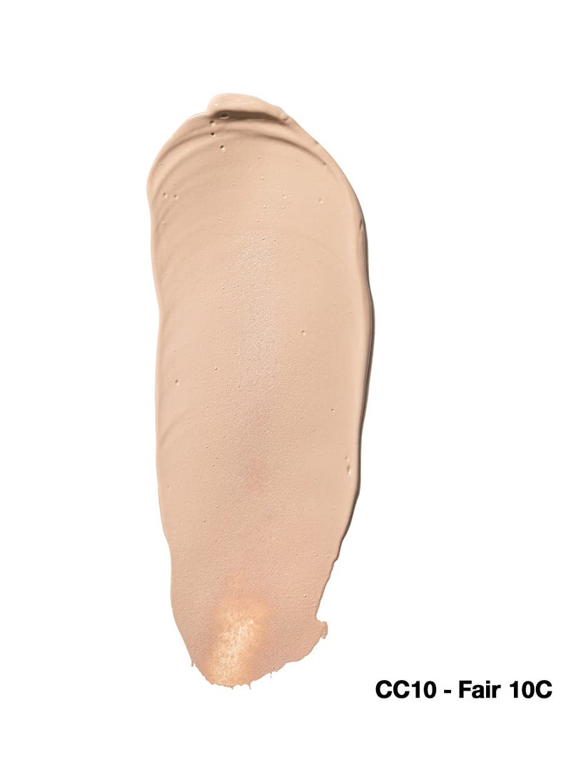 Palladio Full-Coverage Color Correction CC Cream, Oil-Free with Peptides & Vitamin C, Best for Correcting Redness and Uneven Skin Tone, Buildable Foundation Coverage (Fair 10C)