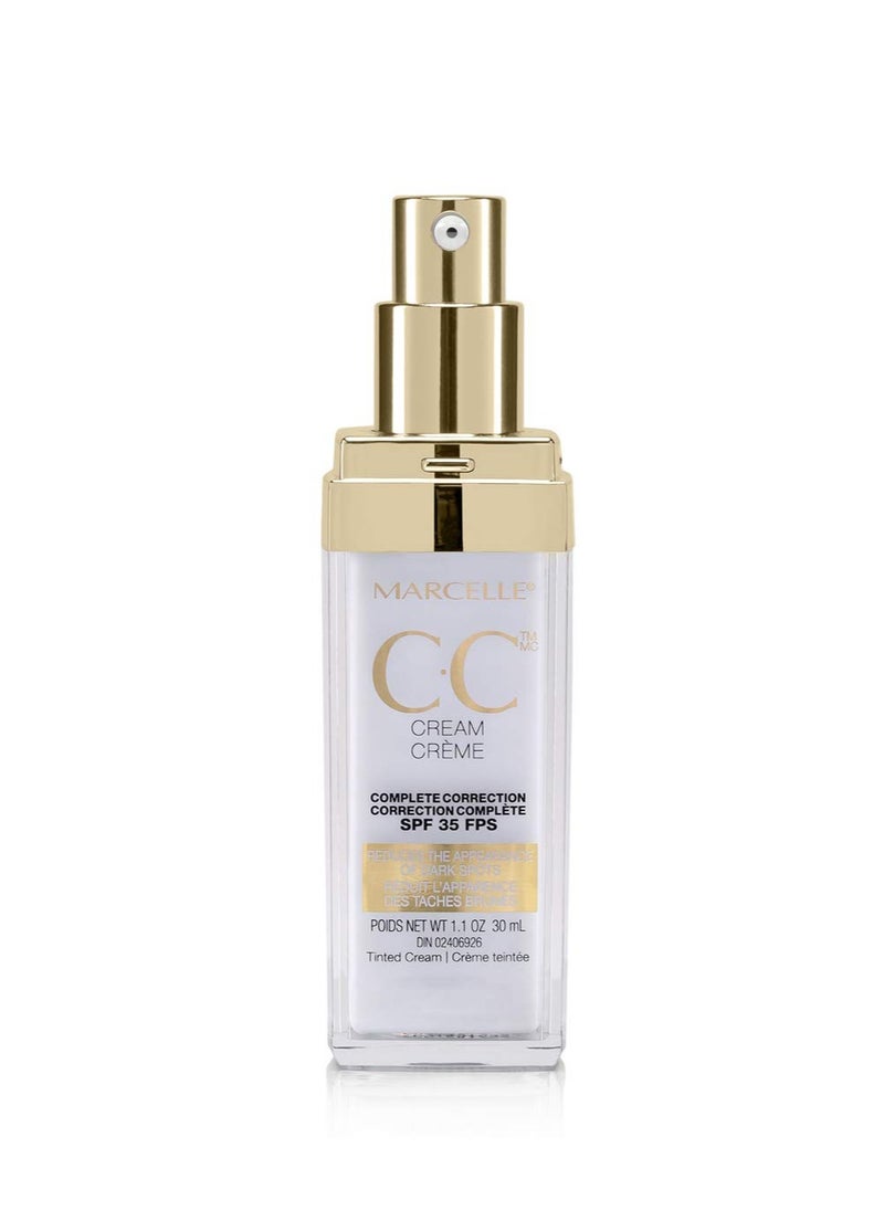 Marcelle CC Cream SPF 35, Golden Glow Universal Tint, Skin Enhancer, Paraben-Free, 1 Fl. Oz.