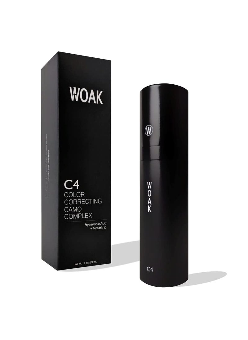 WOAK C4 – Men's Tinted Moisturizer BB CC Cream Foundation – Color Correcting Camo Complex – Hybrid Skin Care (Medium)