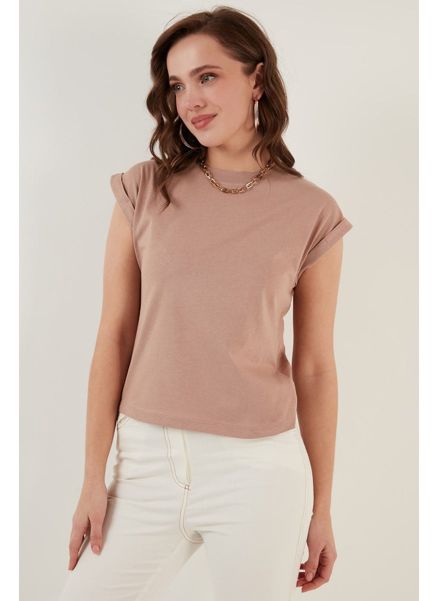 Crew Neck Cotton Basic T Shirt Women's T Shirt 5864121