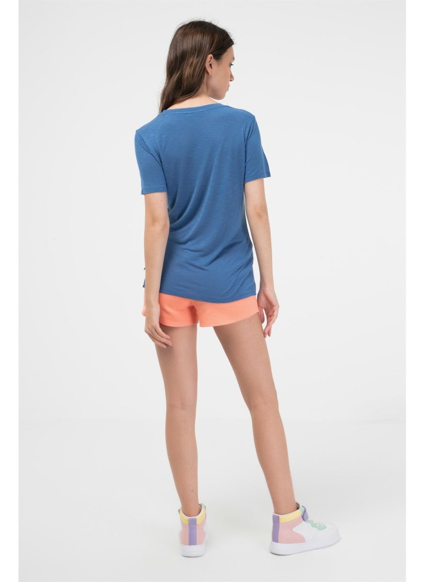 Flamed Viscose Women's Short Sleeve T-Shirt
