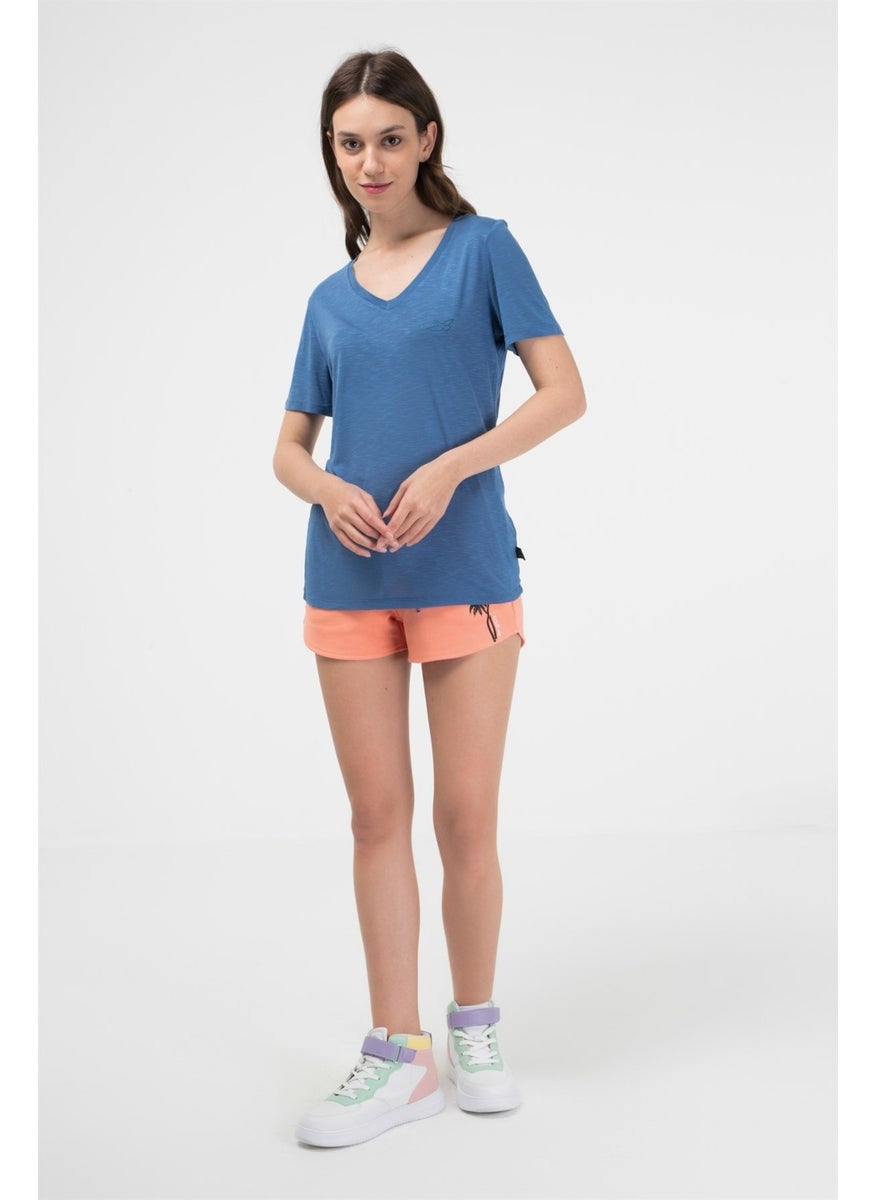 Flamed Viscose Women's Short Sleeve T-Shirt