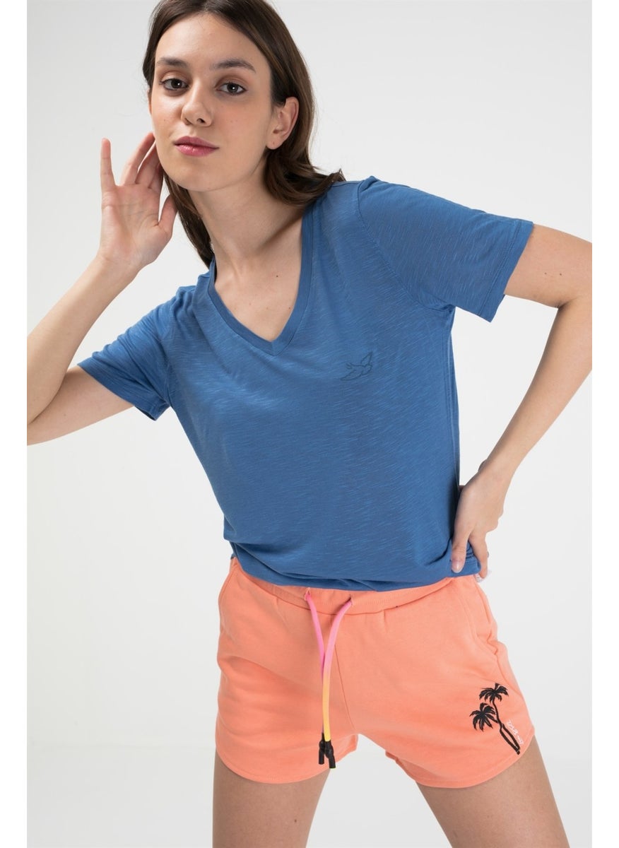 Flamed Viscose Women's Short Sleeve T-Shirt