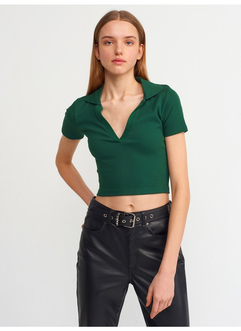 Dark Green Polo Neck Tshirt