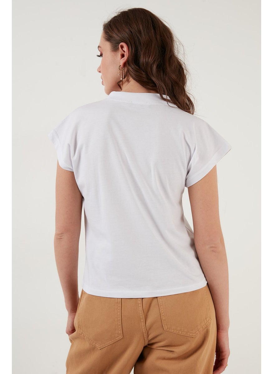 Printed Crew Neck 100% Cotton T Shirt Women's T Shirt 5864217