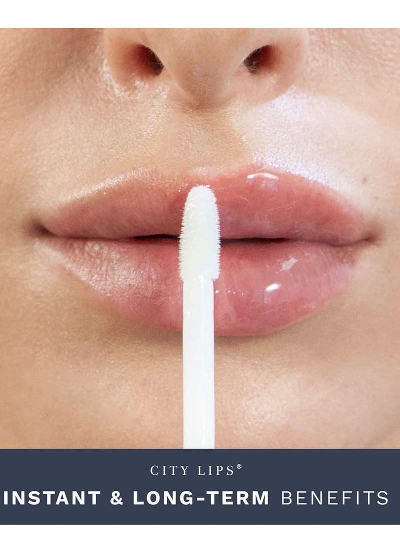 City Beauty City Lips Clear - Plumping Lip Gloss - Hydrate & Volumize - High Shine Lip Plumper - Hyaluronic Acid & Peptides Visibly Smooth Lip Wrinkles - Cruelty-Free