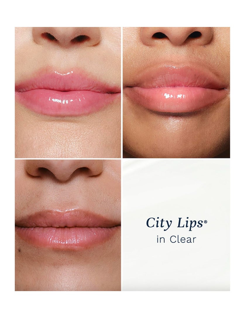 City Beauty City Lips Clear - Plumping Lip Gloss - Hydrate & Volumize - High Shine Lip Plumper - Hyaluronic Acid & Peptides Visibly Smooth Lip Wrinkles - Cruelty-Free