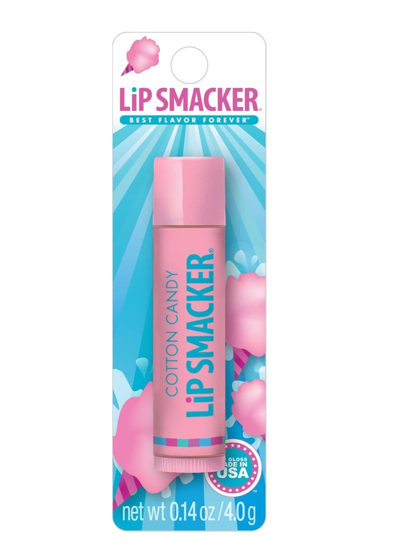 Lip Smacker Flavored Lip Balm, Flavored Moisturizing, Smoothing Soft Shine, Hydrating & Protecting Fun Tasty Flavors, Cruelty-Free & Vegan - Cotton Candy