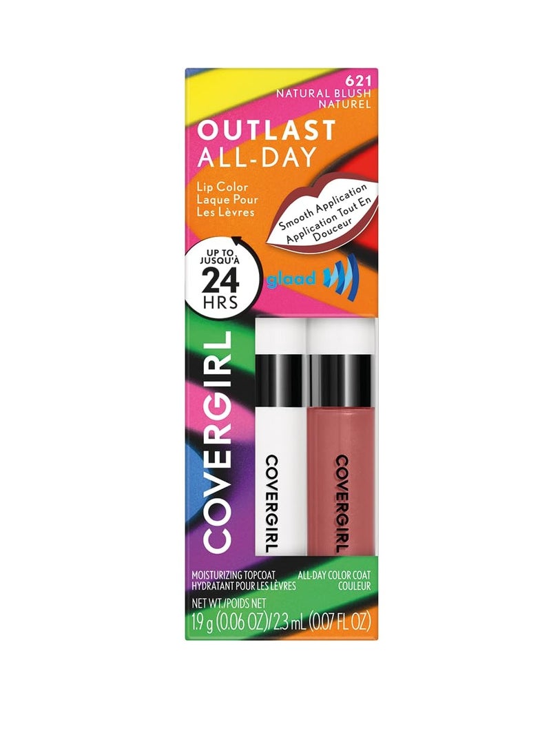 CoverGirl Pride Outlast All-Day Lip Color With Topcoat, Natural Blush