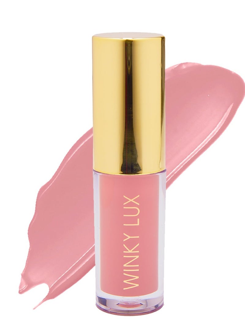 Winky Lux Flower Petal Hydrating Lip Oil - Non-Sticky Lip Gloss for Dry & Damaged Lips, Enhances Shine - Softening Glow Lip Oil - Vegan, Paraben-Free