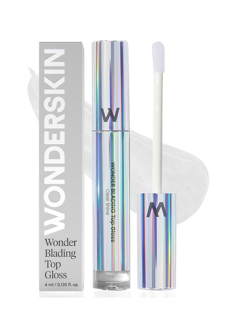 Wonderskin WONDER BLADING Top Gloss - Clear Lip Gloss, High Shine Finish, Hydrating Lip Gloss, Lip Makeup (Clear Shine)