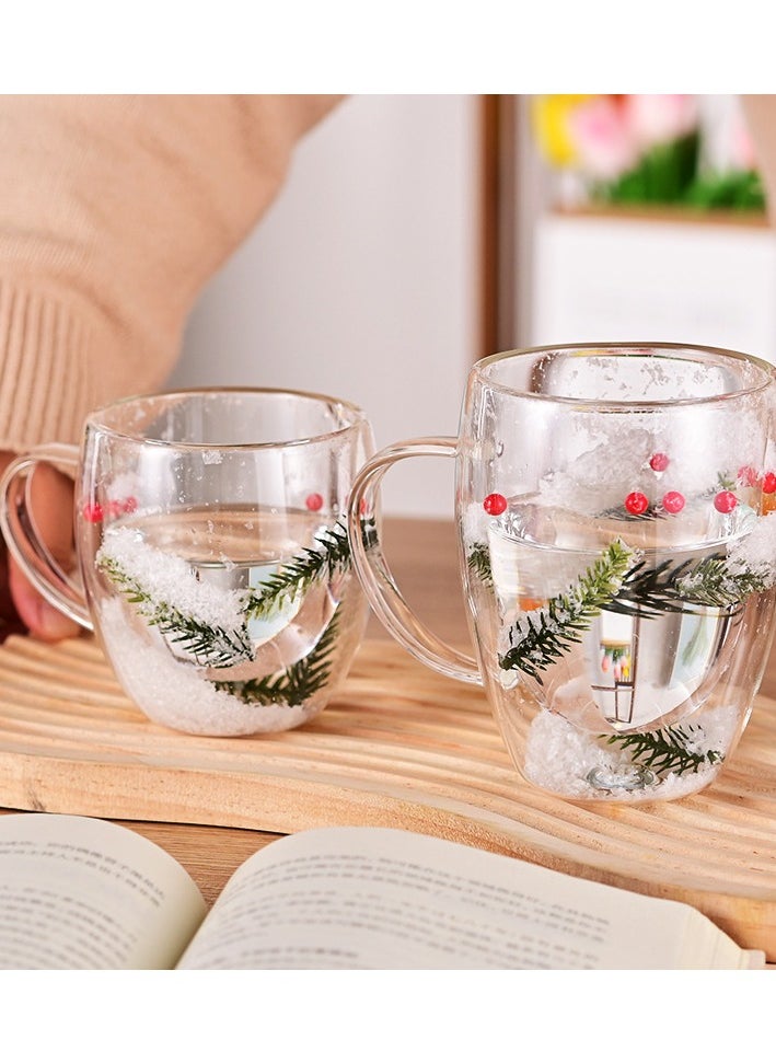 Double Layer Insulated Cup Household High Borosilicate Glass Cup Hot And Cold Dual-use High Aesthetic Water Cup Simple Design