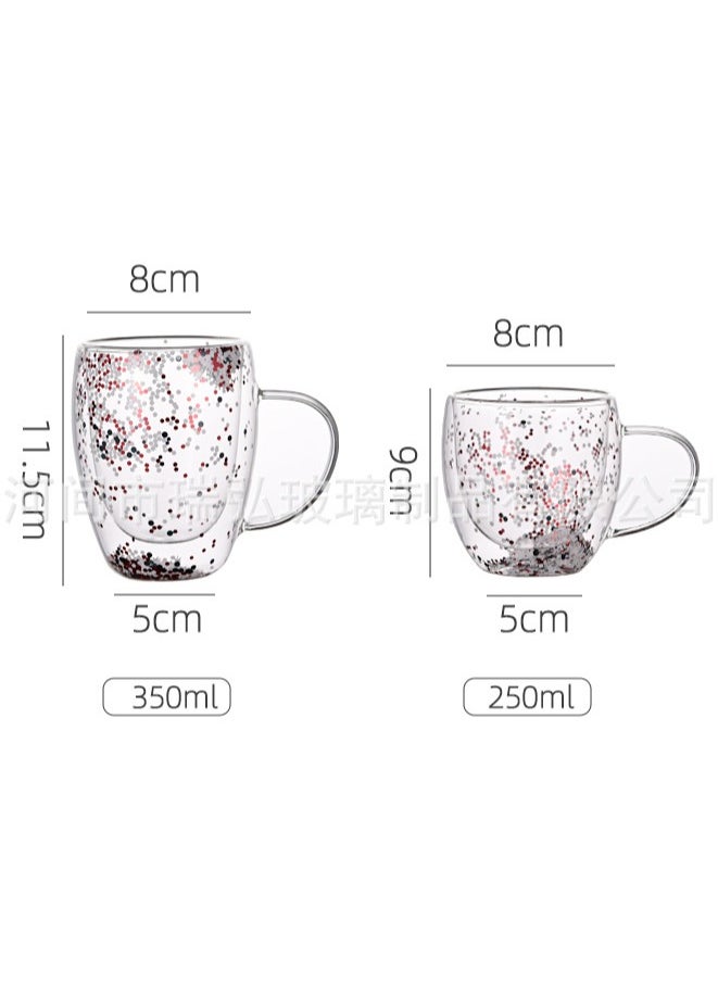 Double Layer Insulated Cup Household High Borosilicate Glass Cup Hot And Cold Dual-use High Aesthetic Water Cup Simple Design