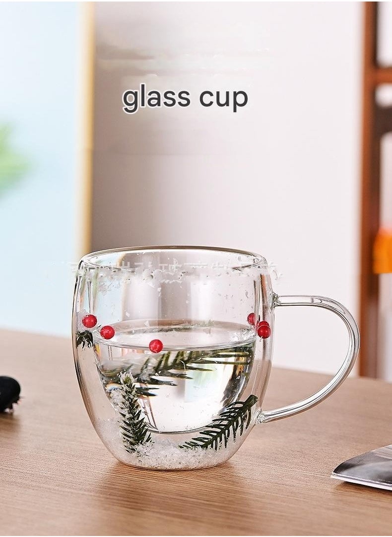 Double Layer Insulated Cup Household High Borosilicate Glass Cup Hot And Cold Dual-use High Aesthetic Water Cup Simple Design