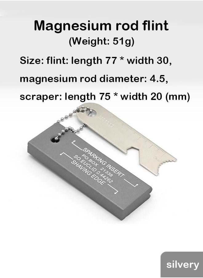 Simplified outdoor equipment survival, waterproof magnesium rod, flint, camping survival, lighter, and magnesium block