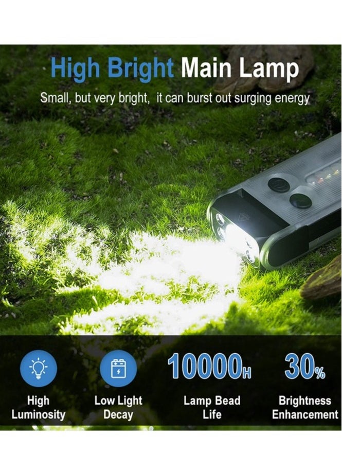 V30 LED Keychain EDC Fluorescence Flashlight Clip Warm Work Light Type-C Rechargeable Torch Magnet Camping Pocket Lantern