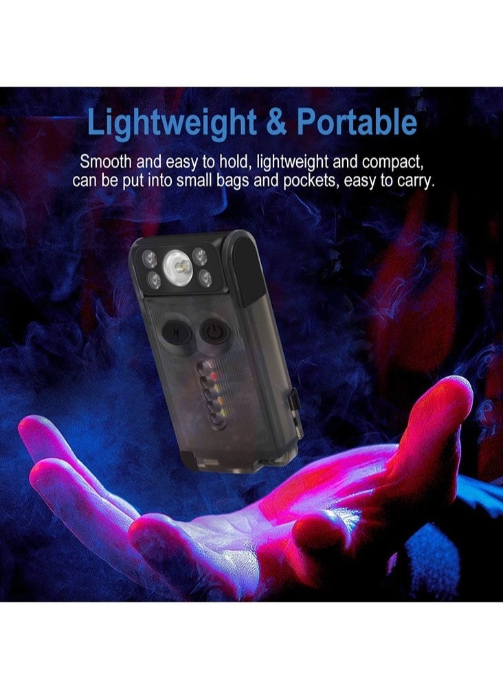 V30 LED Keychain EDC Fluorescence Flashlight Clip Warm Work Light Type-C Rechargeable Torch Magnet Camping Pocket Lantern