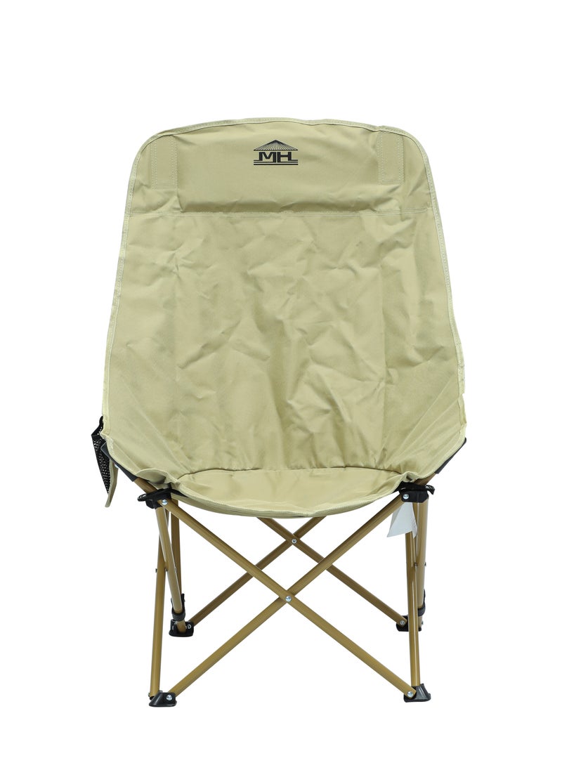 High-Back Camping Chair MH-1105 for Adults and Kids – Folding Portable Beach Chair with Sturdy Frame, Lightweight Design, and Ergonomic Comfort, Ideal for Outdoor Camping, Picnics, and Beach Trips