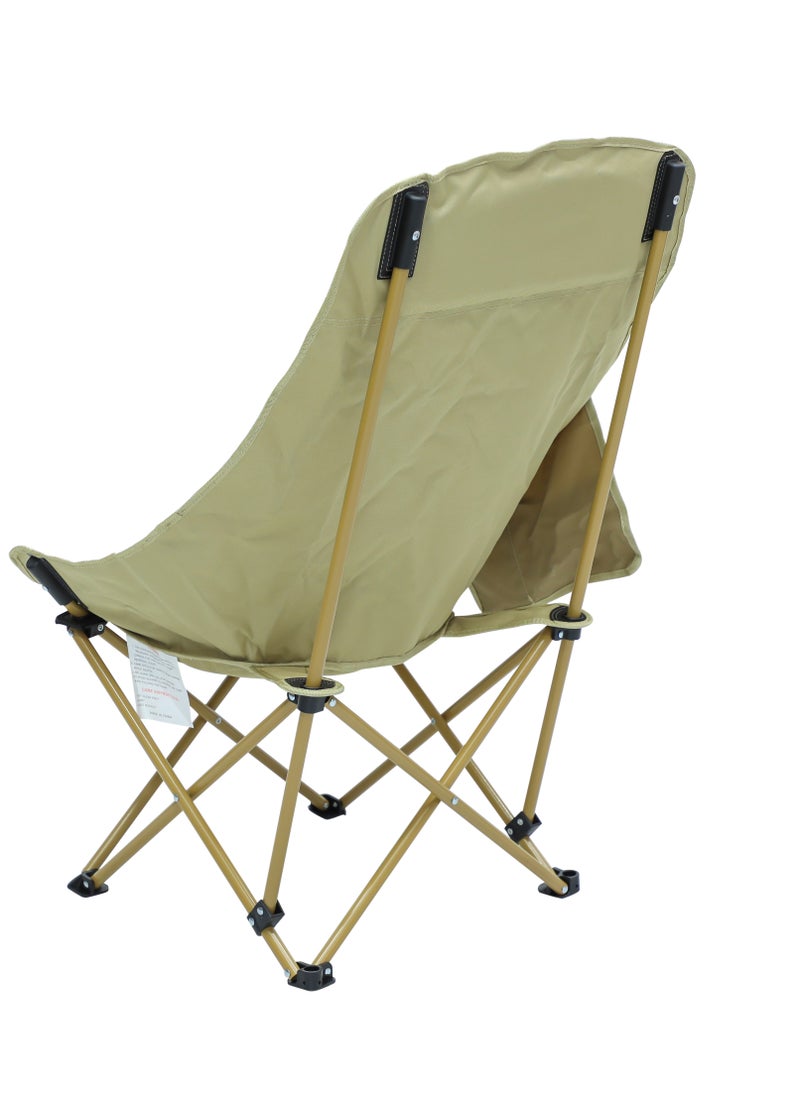 High-Back Camping Chair MH-1105 for Adults and Kids – Folding Portable Beach Chair with Sturdy Frame, Lightweight Design, and Ergonomic Comfort, Ideal for Outdoor Camping, Picnics, and Beach Trips