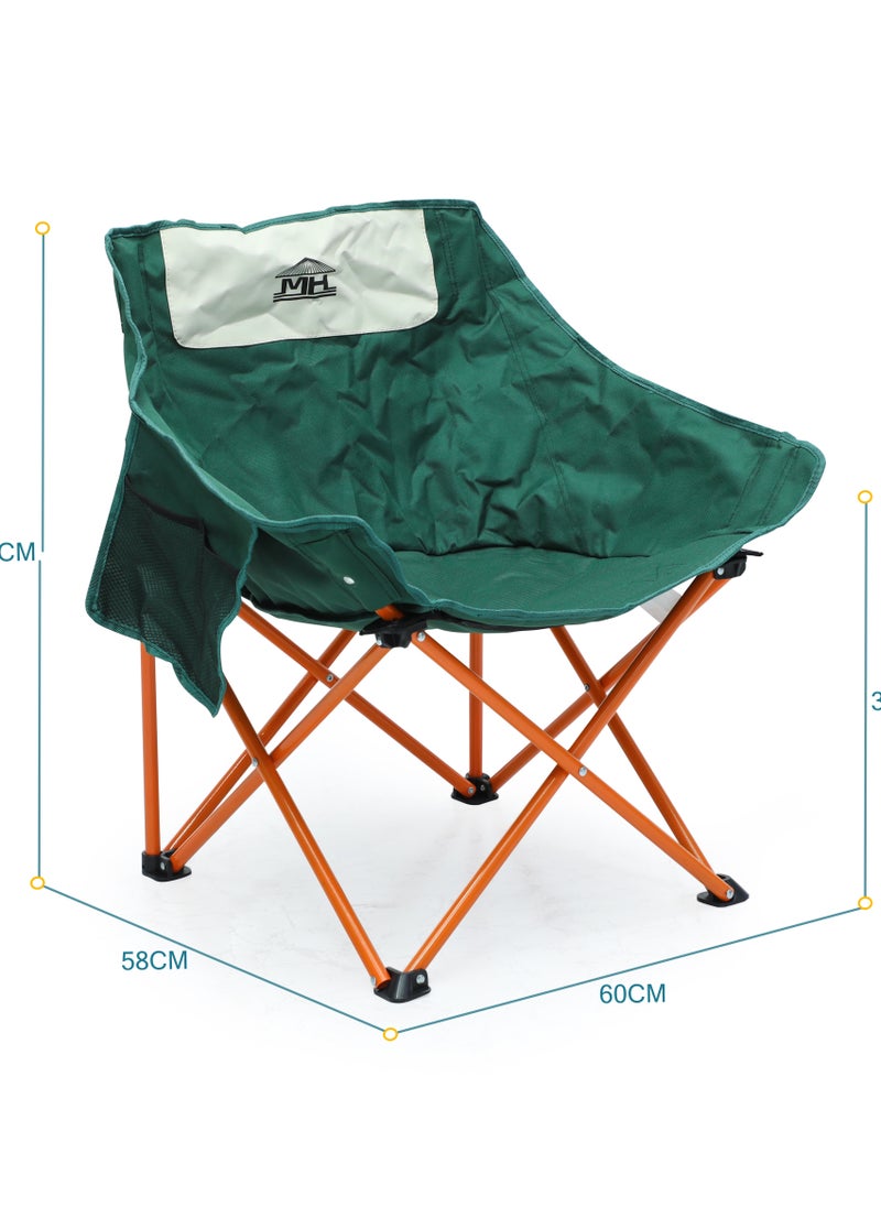 Portable Kids Camping Chair MH-1106 – Lightweight Folding Beach Chair for Children with Sturdy Frame and Comfortable Fabric, Ideal for Outdoor Adventures, Camping, and Picnics (Green)