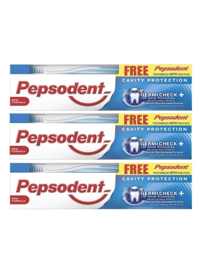 Germi check Plus Toothpaste And Toothbrush 3 Pack