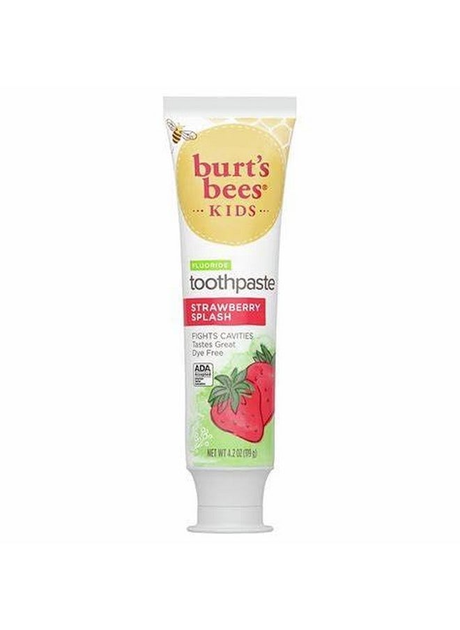 Kids Toothpaste, Natural Flavor, With Fluoride, Strawberry Splash, 4.2 Oz