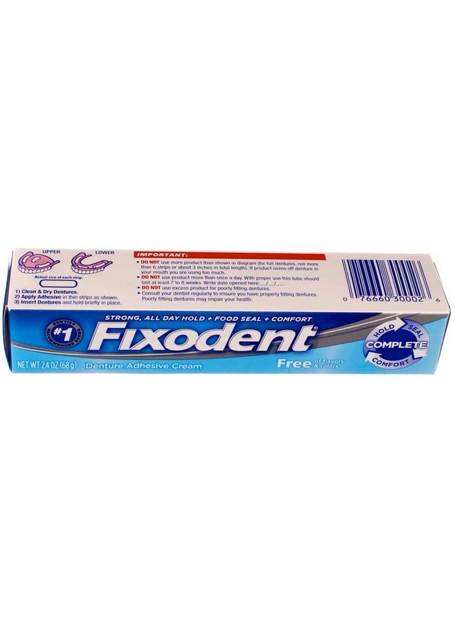 Free Denture Adhesive Cream 2.40 Oz (Pack Of 5)