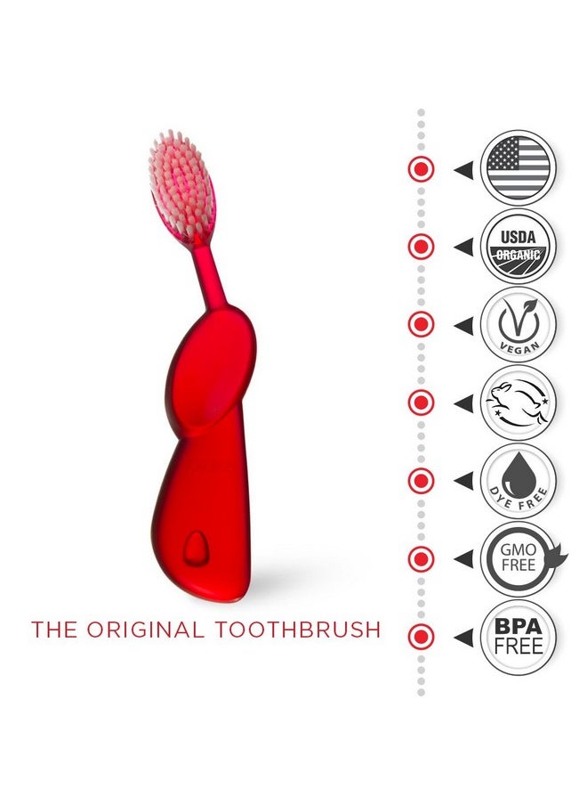 - Original Left Hand Toothbrush, Soft Bristles, Designed To Improve Gum Health And Reduce The Risk Of Gum Disease, Made With Sustainable Materials (Colors May Vary)