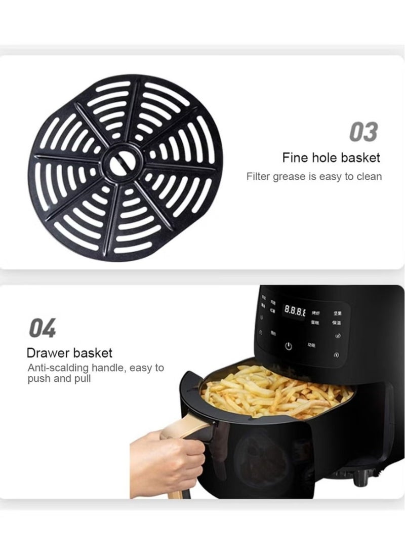 6L Air Fryer, 1200-Watt Hot Airfryer Oven with LCD Digital Screen and Temperature Control