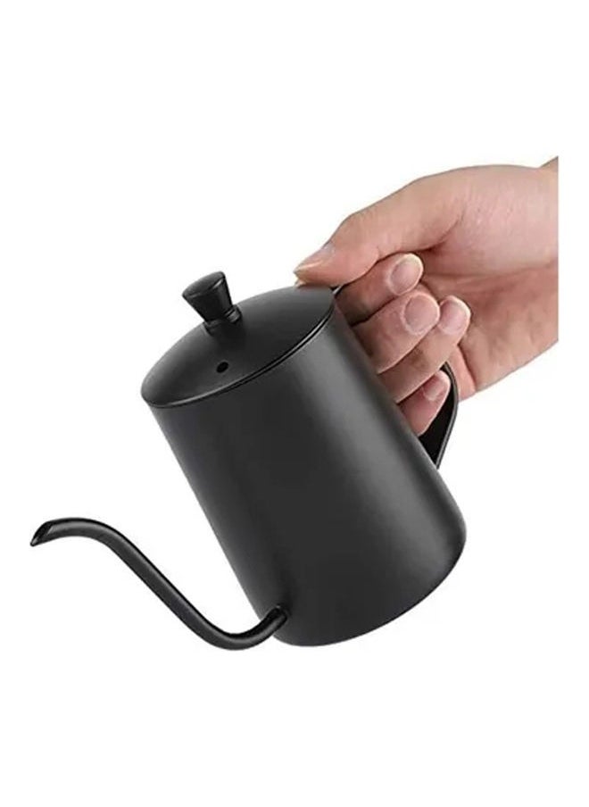 Stainless Steel Goose Neck Coffee Pot Black 500ml