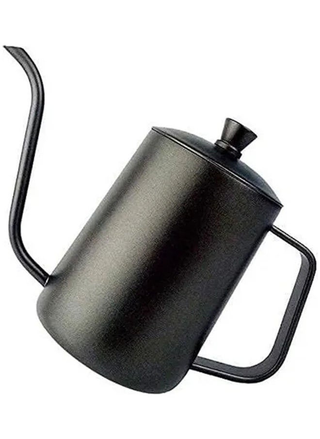 Stainless Steel Goose Neck Coffee Pot Black 500ml