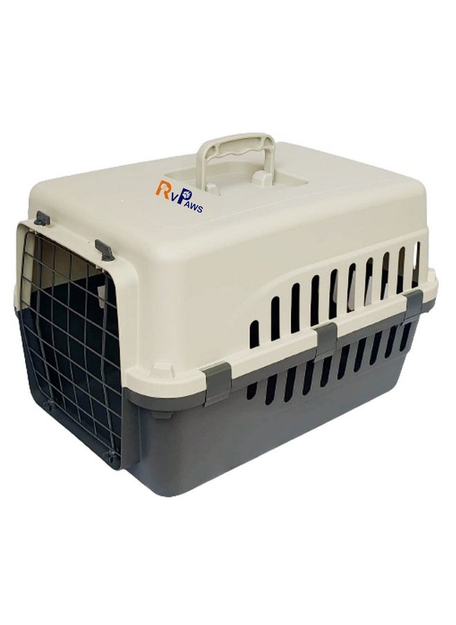 Iata Approved 20 Inch Flight Cage For Small Puppies & Dogs I Pet Carrier I Cat Carrier I Dog Carrier (Size - D50 Cmx H32 Cm X W35 Cm)