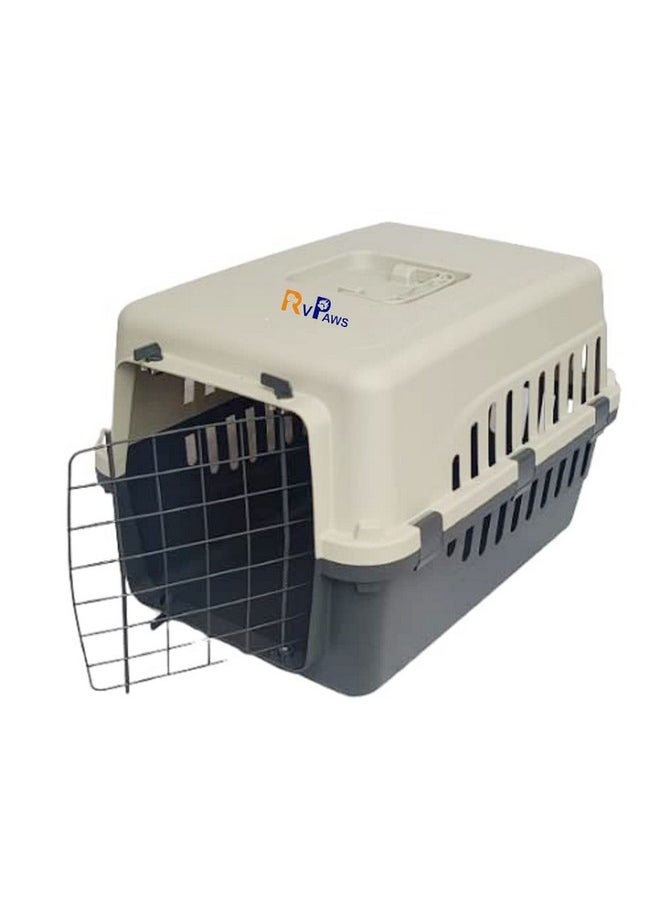 Iata Approved 20 Inch Flight Cage For Small Puppies & Dogs I Pet Carrier I Cat Carrier I Dog Carrier (Size - D50 Cmx H32 Cm X W35 Cm)