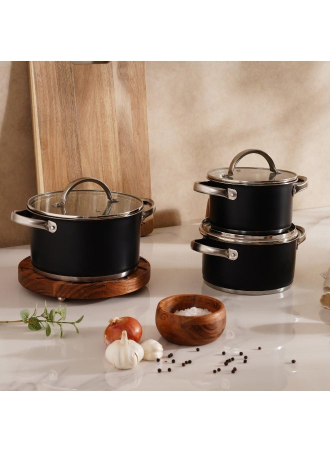 San Ignacio Beas 6-Piece Cookware Set - Black