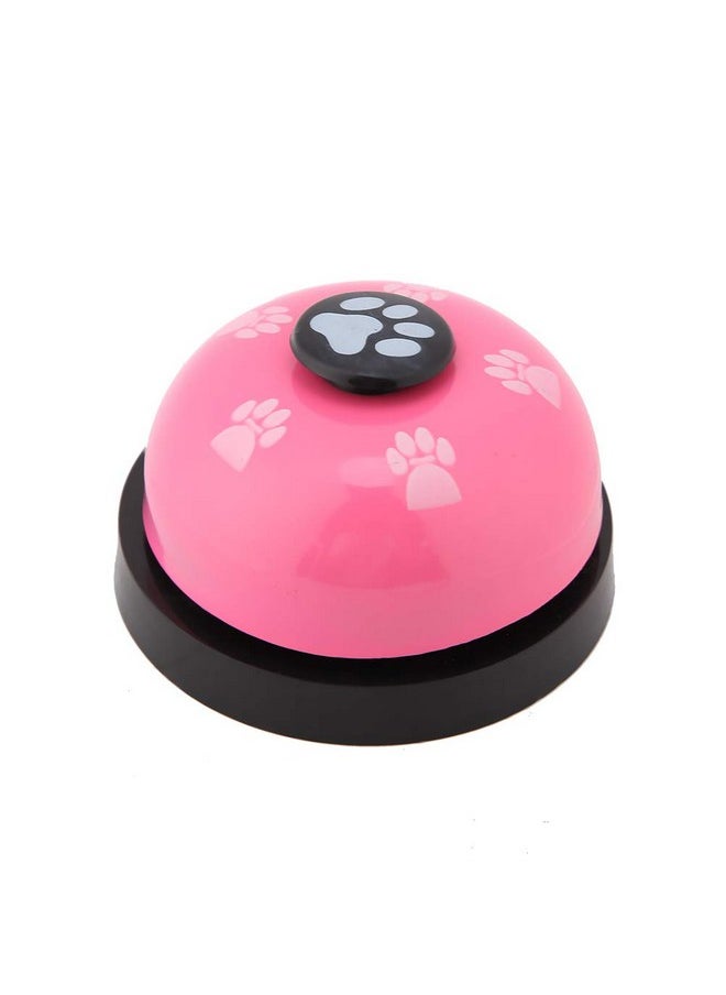 Pet Training Bell, Heavy Duty Metal Bell Door Bells For Potty Training Go Outside, Clear Ringing Telltale Bell With Non-Slip Rubber Base (Pack Of 1, Pink)